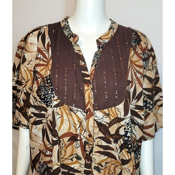 NWOT - Liz & Me Short Sleeve Button Up Blouse - Size 2X - Picture 5 of 10